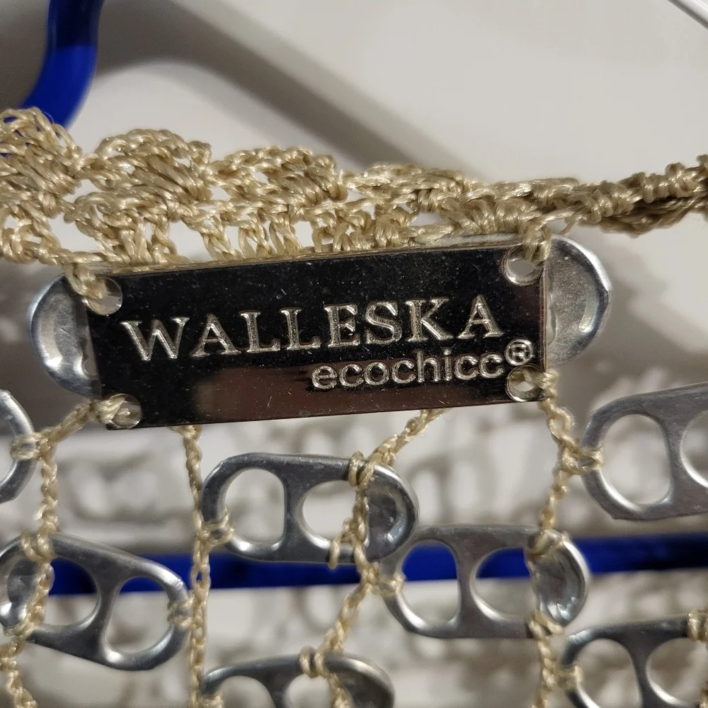 WOMANS WALLESKA RARE SODA TAB HANDMADE VEST SZ OS